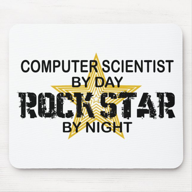 Computer Scientist Rock Star Mouse Mat (Front)