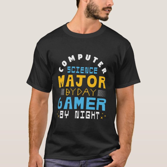 Computer scientists by day Gamers by night T-Shirt (Front)