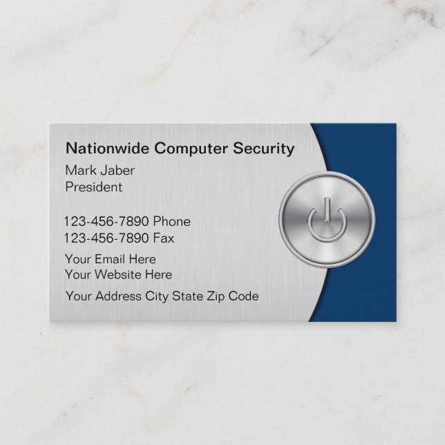 Computer Security Business Cards (Front)