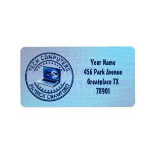 Computer Service Repair Technician Or PC Shop Label