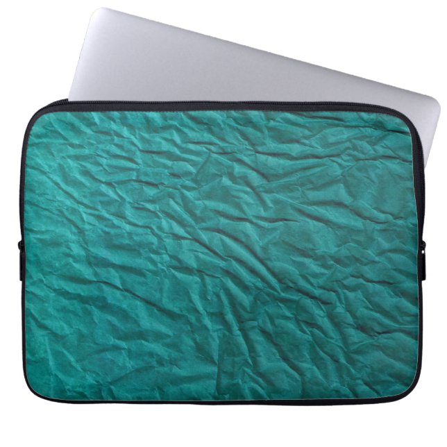 Computer Sleeve with a Wavy Green Design (Front)