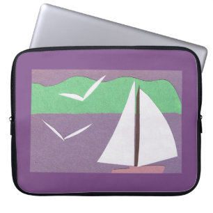 Computer Sleeve with Sailboat Design