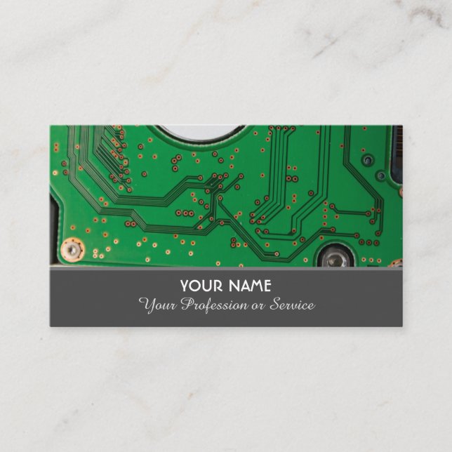 Computer specialist and computer repair specialist business card (Front)