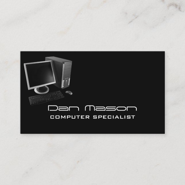 Computer Specialist QR Code Business Card (Front)