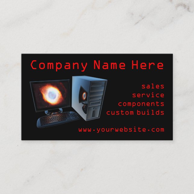 Computer store business cards (Front)