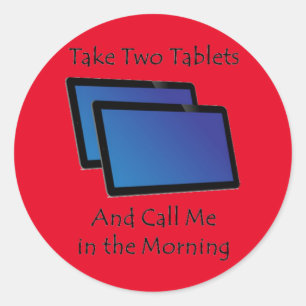 Computer tablets - Take Two Classic Round Sticker