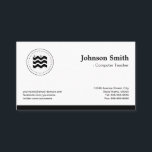 Computer Teacher Black White Changeable Logo Business Card<br><div class="desc">Elevate your professional image with this expertly designed business card. Whether you're connecting with clients, expanding your network, or promoting your brand, this card delivers a polished and lasting impression. Zazzle's user-friendly customisation options make it easy to tailor the text, fonts, and layout to perfectly align with your brand's aesthetic....</div>