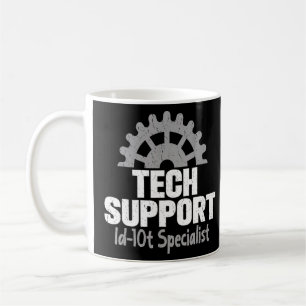 Computer Tech Support Id 10t Specialist Help Desk Coffee Mug