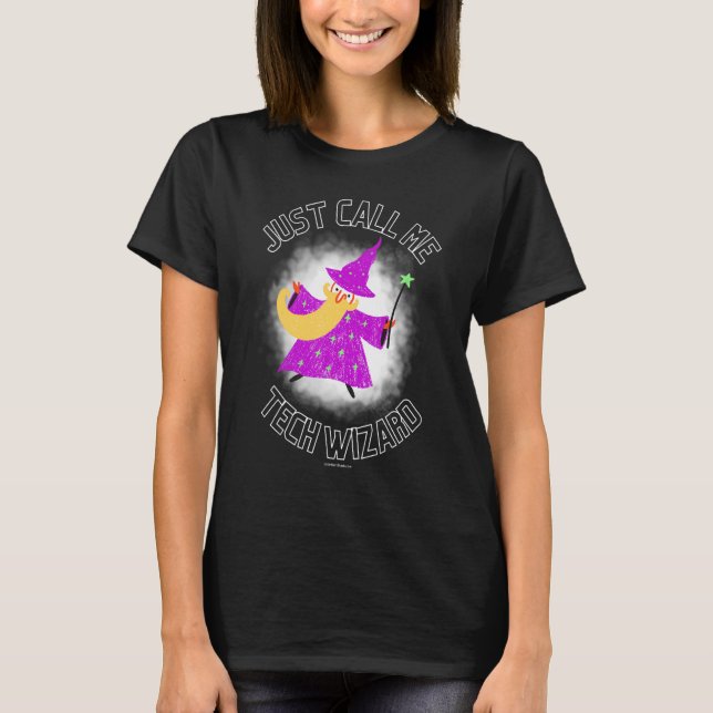 Computer Tech Whisperer Wizard Support 2 T-Shirt (Front)
