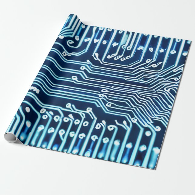 Computer Technology Wrapping Paper (Unrolled)