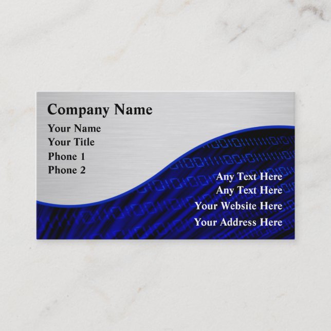 Computer Theme Business Profile Cards (Front)
