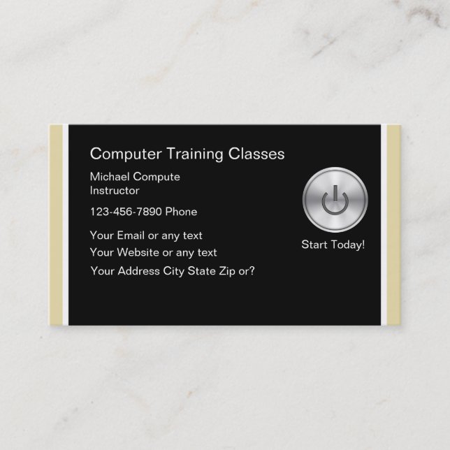 Computer Training Business Cards (Front)