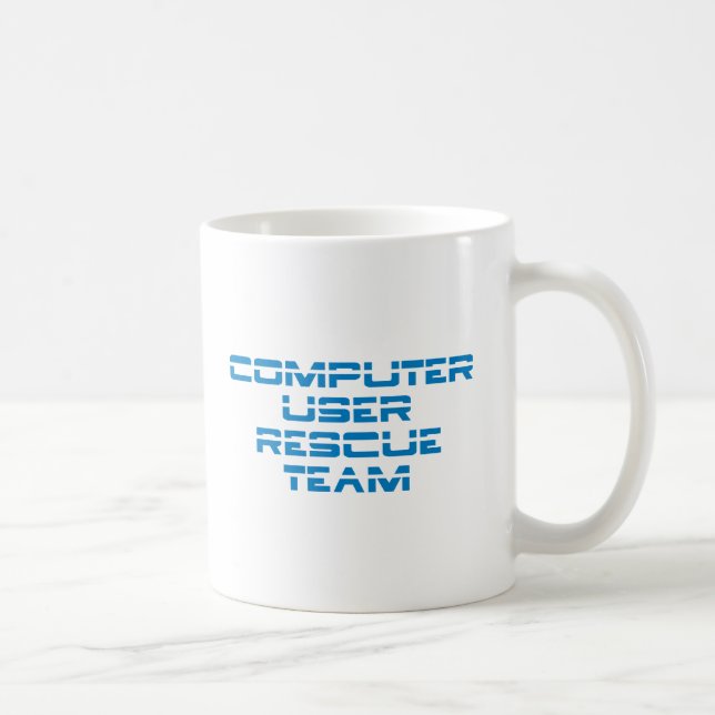 computer user rescue team coffee mug (Right)