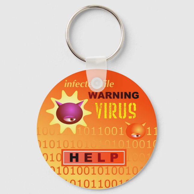 Computer Virus Key Ring (Front)