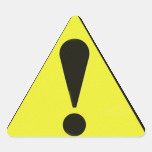 Computer warning sign triangle sticker (Front)