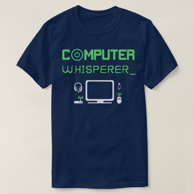 Computer Whisperer Computer Science Programming Co T-Shirt (Design Front)