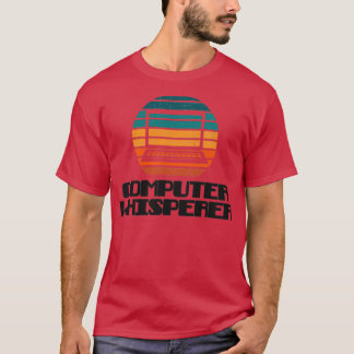 COMPUTER WHISPERER Five Color Retro Vintage Sunset T-Shirt