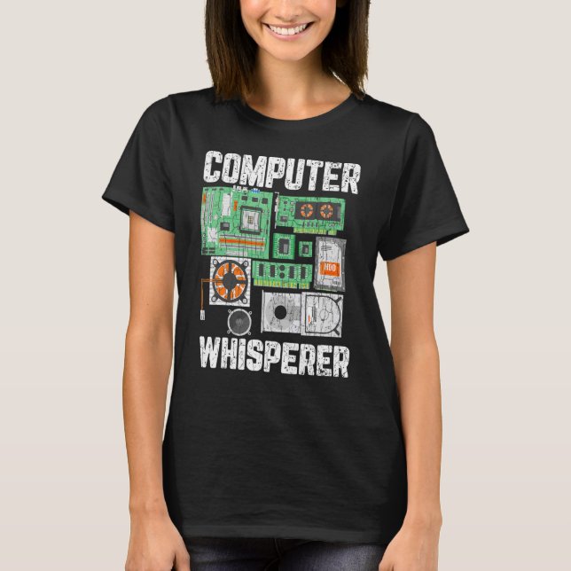 Computer Whisperer  It Technician Graphic T-Shirt (Front)