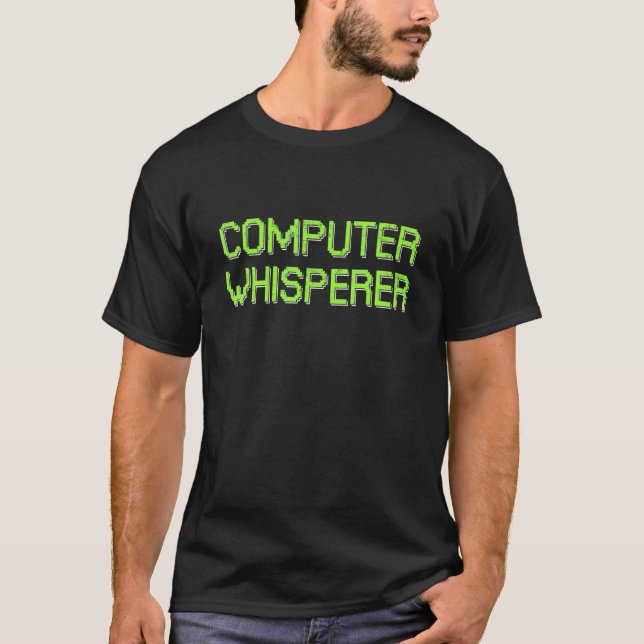 Computer Whisperer Retro IT Technician Nerd Geek G T-Shirt (Front)