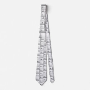 Computer White Keyboard Geek Tie