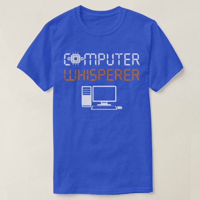 Computer Wisperer Programmer Costume Nerds Science T-Shirt (Design Front)