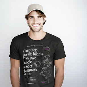 Computers Bikinis Funny Tech Quote Patent Drawing T-Shirt