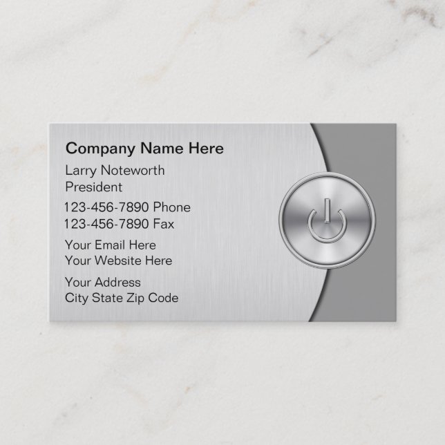 Computers Business Cards (Front)