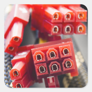 Computers Cable Connector Square Sticker