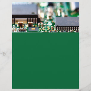 Computer's chip closeup flyer