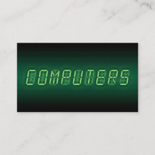 computers : digital readout business card