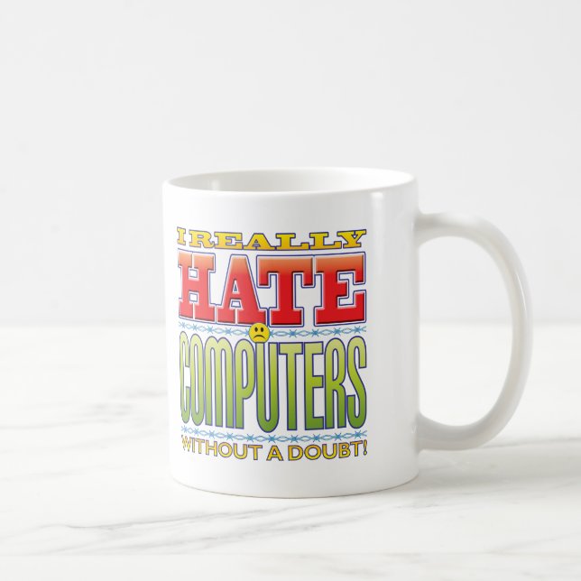 Computers Hate Face Coffee Mug (Right)