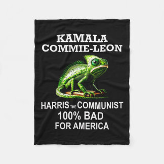 Comrade Kamala Commie Leon Commieleon Communist Ha Fleece Blanket