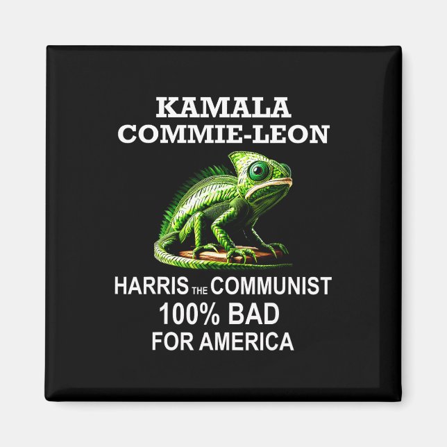 Comrade Kamala Commie Leon Commieleon Communist Ha Magnet (Front)