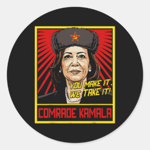 Comrade Kamala Kamala Harris Tim Wheimer Coach 202 Classic Round Sticker