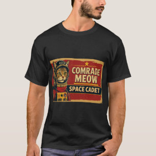 Comrade Meow: Space Cadet (Retro Vintage Soviet) T-Shirt
