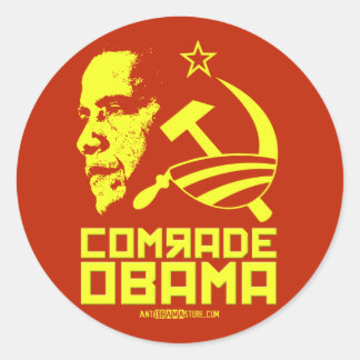 Comrade Obama Classic Round Sticker