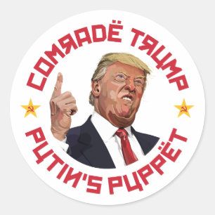 Comrade Trump: Putin's Puppet Soviet Illustration Classic Round Sticker