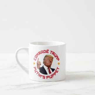 Comrade Trump: Putin's Puppet Soviet Illustration Espresso Cup