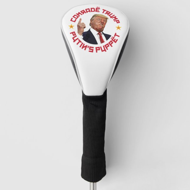 Comrade Trump: Putin's Puppet Soviet Illustration Golf Head Cover (Front)