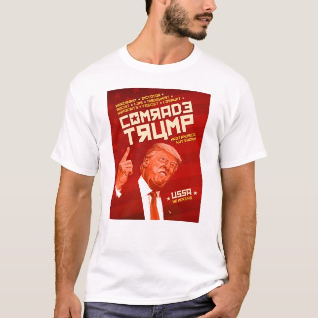 Comrade Trump (Putin's Puppet) - Soviet Poster T-Shirt (Front)
