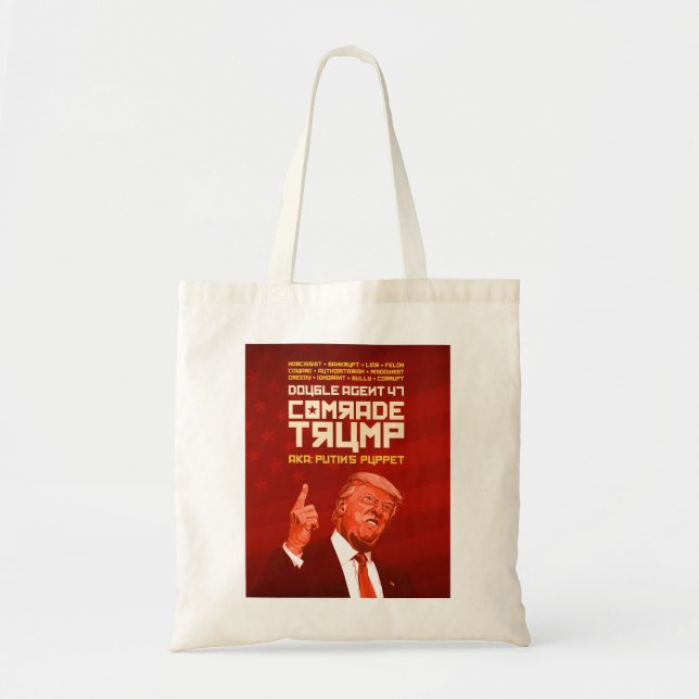 Comrade Trump: The Double Agent (Putin's Puppet) Tote Bag (Front)