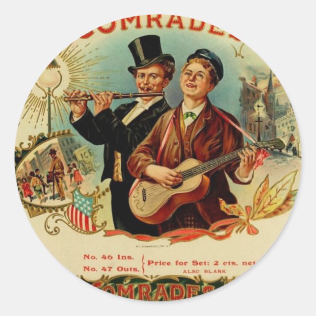 Comrades Classic Round Sticker (Front)