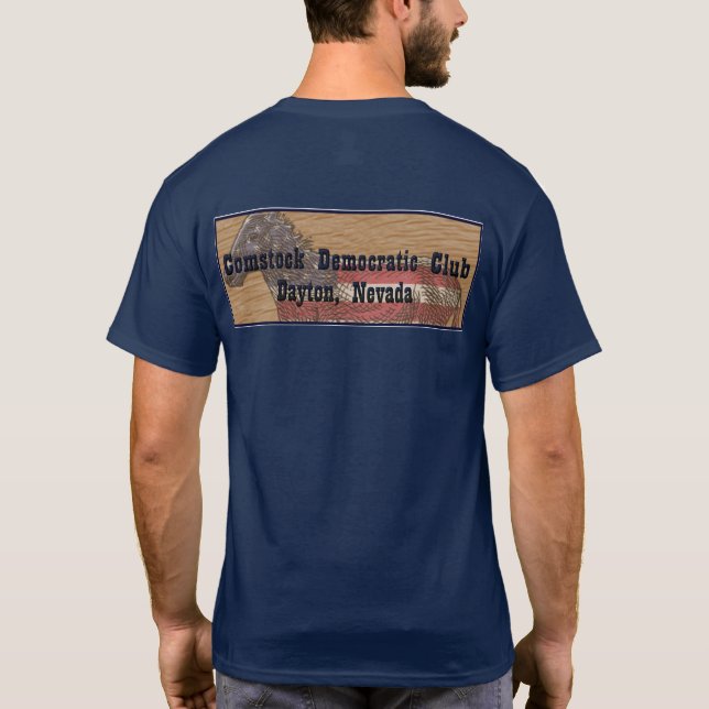 Comstock Democratic Club Logo on back T-Shirt (Back)