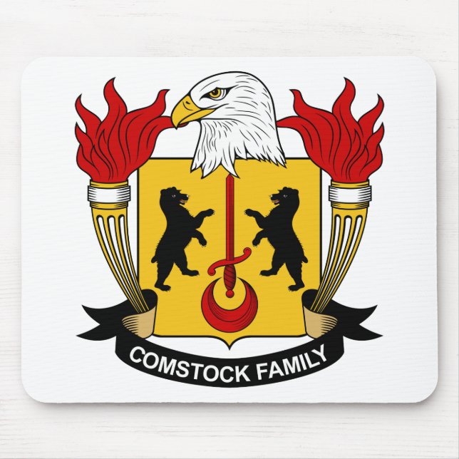 Comstock Family Crest Mouse Mat (Front)