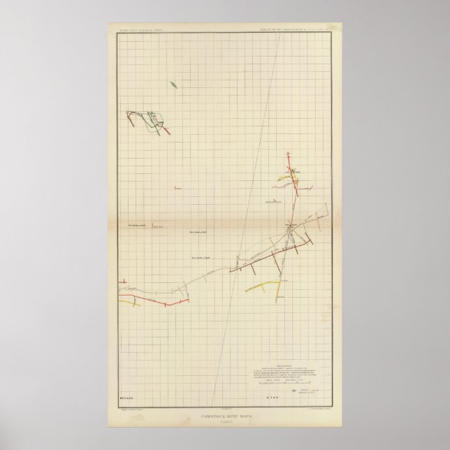 Comstock Mine Maps Number I Poster (Front)