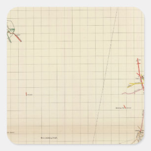 Comstock Mine Maps Number I Square Sticker