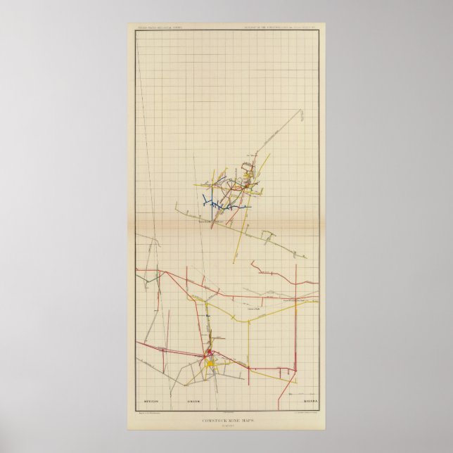 Comstock Mine Maps Number II Poster (Front)