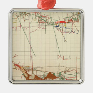 Comstock Mine Maps Number III Metal Tree Decoration