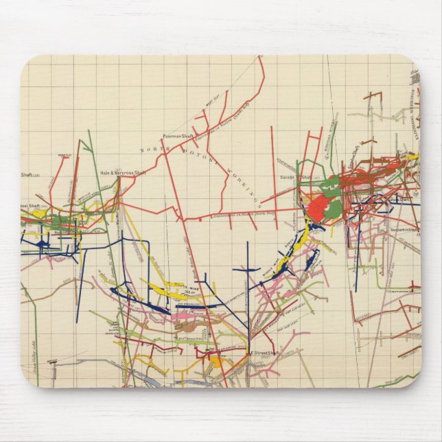 Comstock Mine Maps Number IV Mouse Mat (Front)