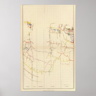 Comstock Mine Maps Number V Poster